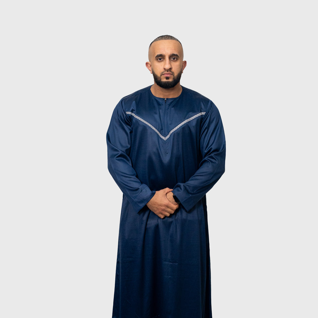 Premium Imperial Blue ZA Emirati Thobe