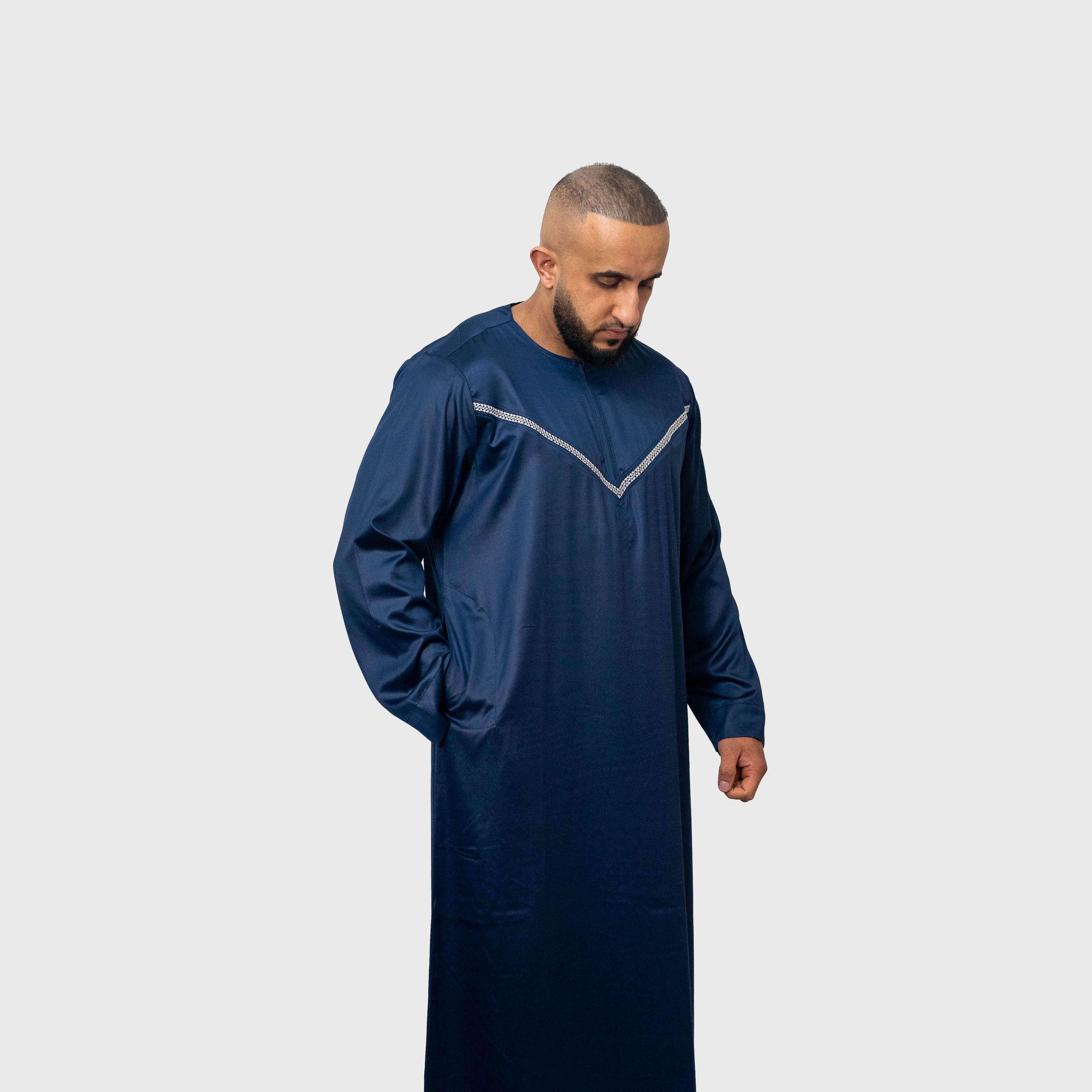 Premium Imperial Blue ZA Emirati Thobe