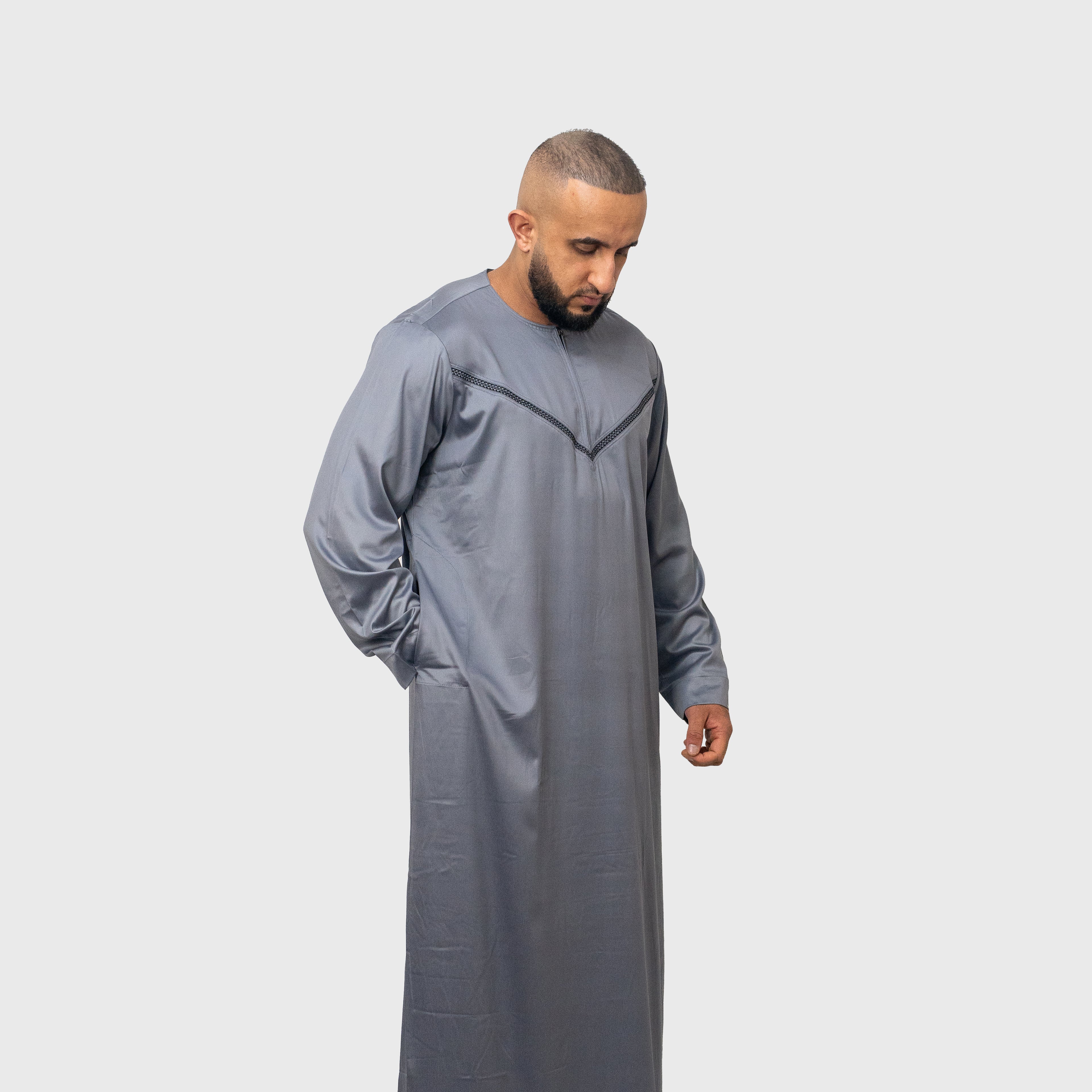 Premium Drift Grey ZA Emirati Thobe