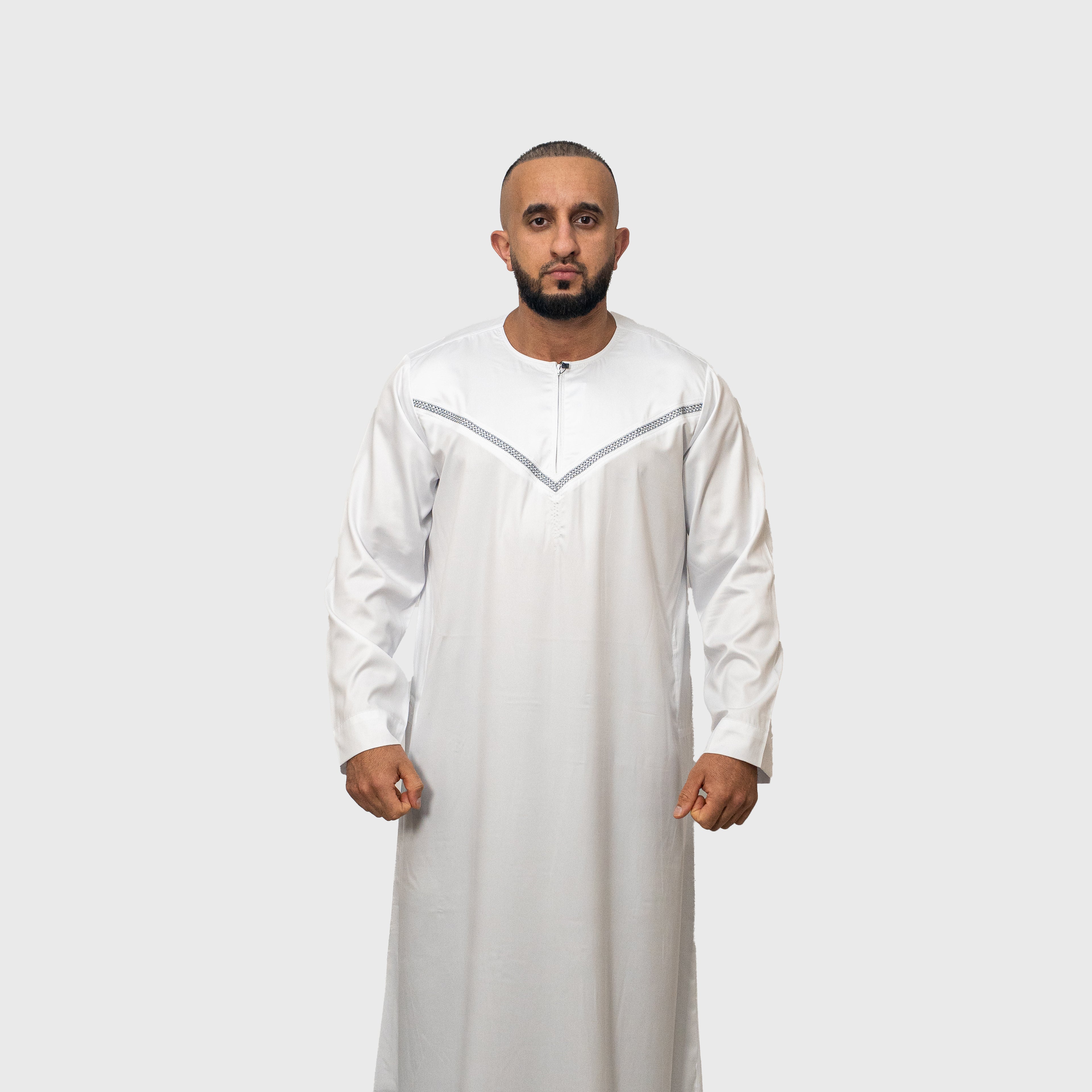 Premium Pearl White ZA Emirati Thobe