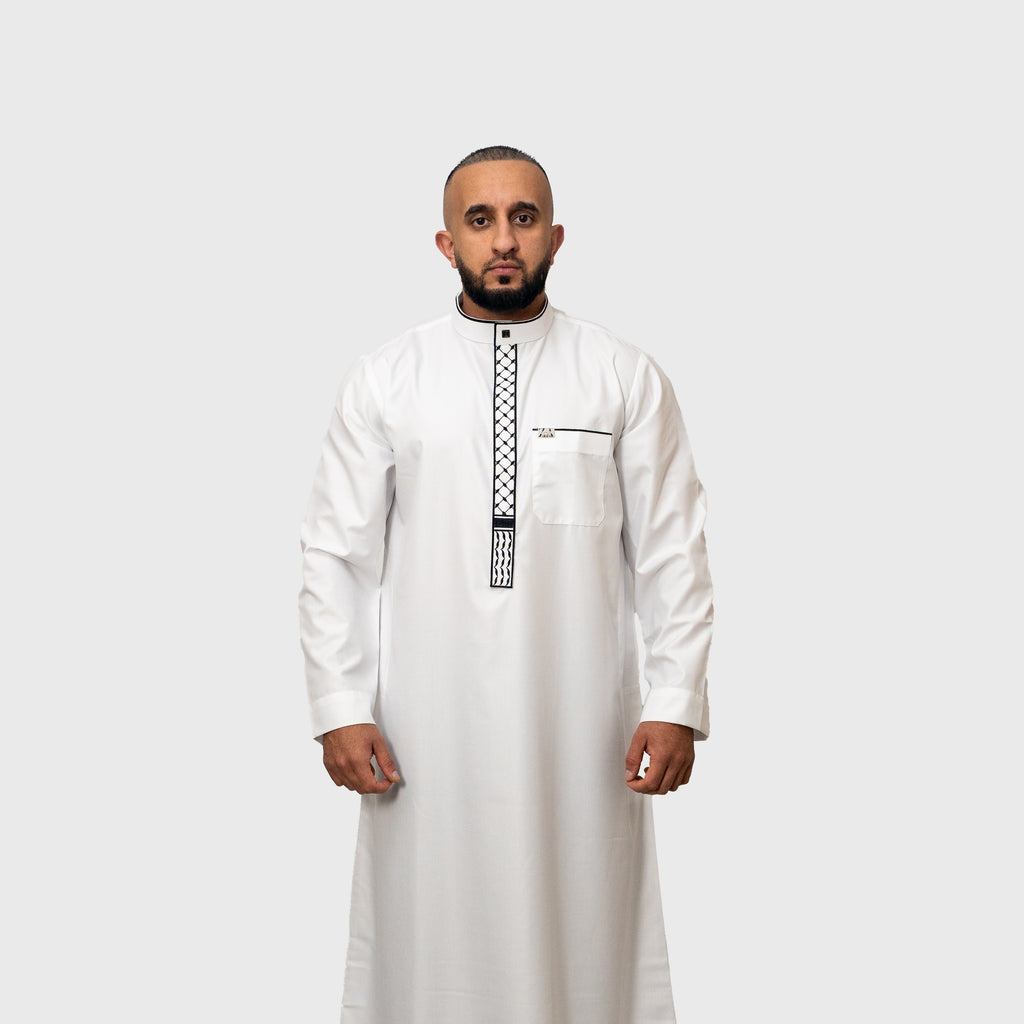 Luxury Pearl White Signature ZA Thobe