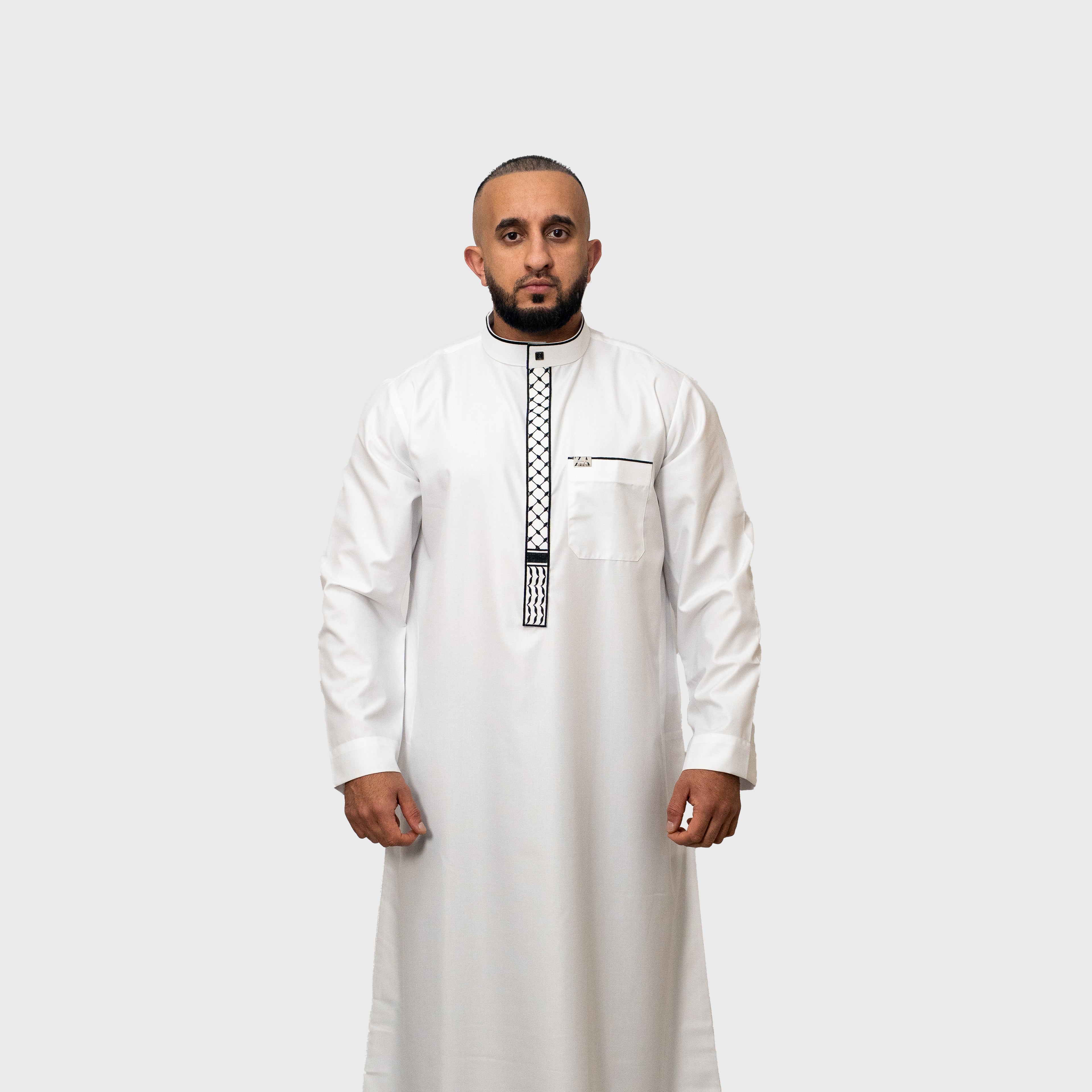 Luxury Pearl White Signature ZA Thobe