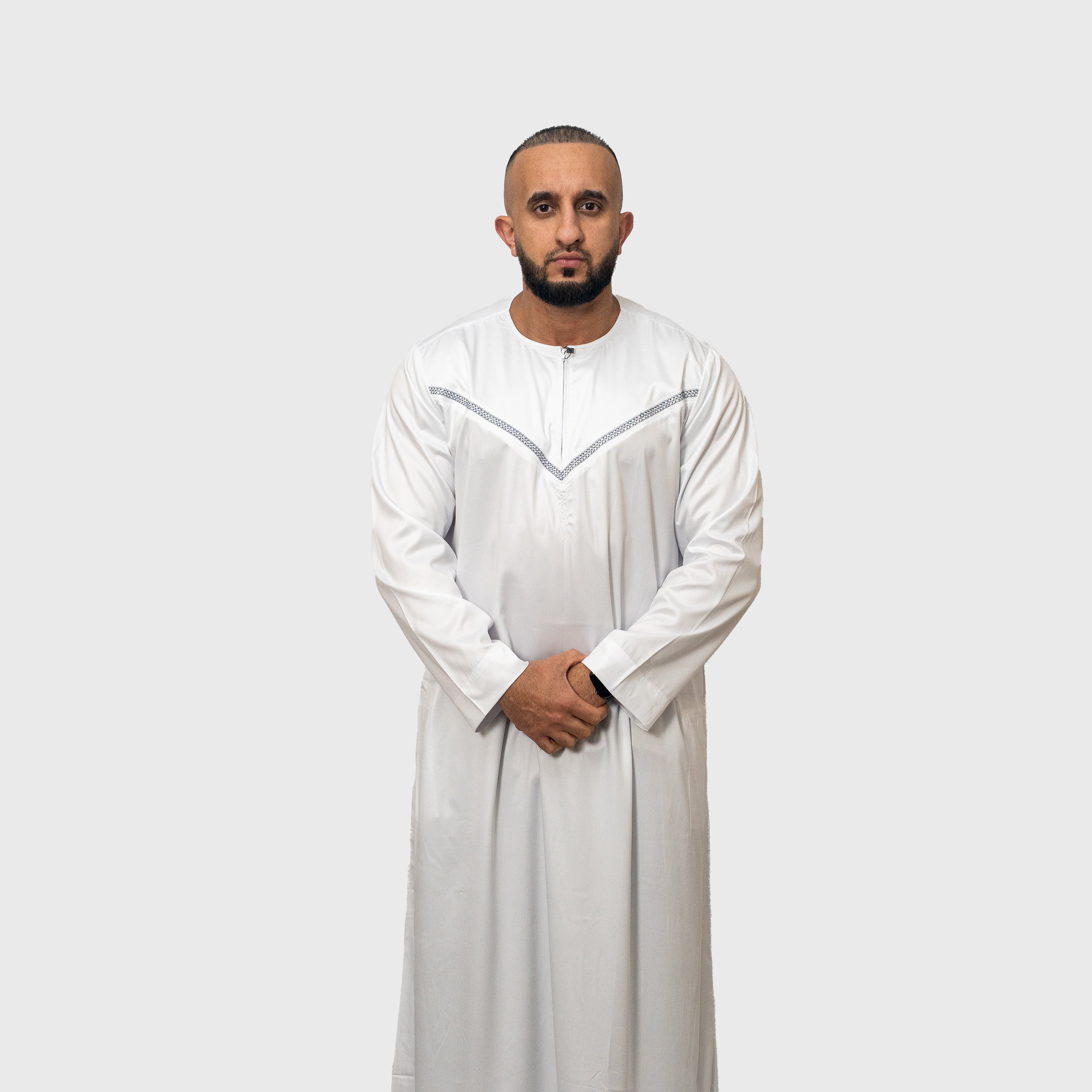 Premium Pearl White ZA Emirati Thobe