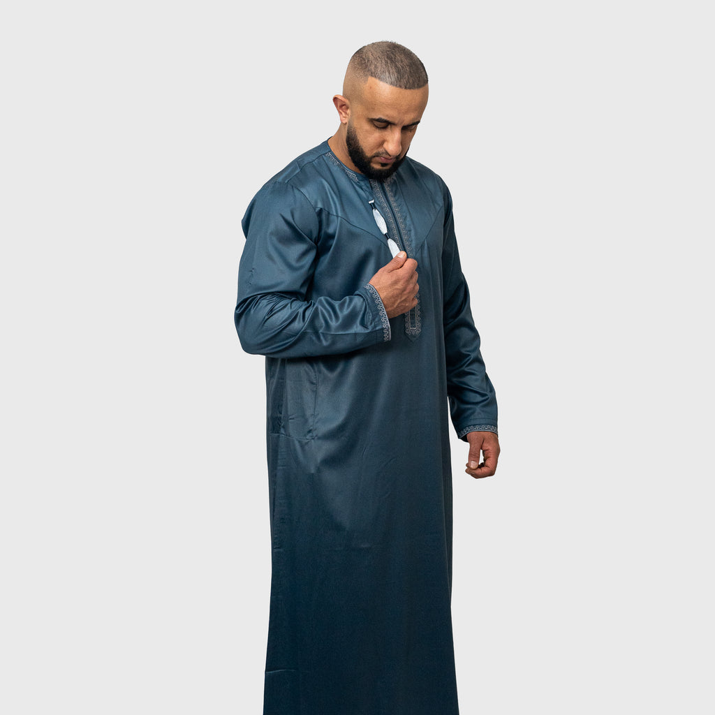 Luxury Emerald Teal ZA Omani Thobe