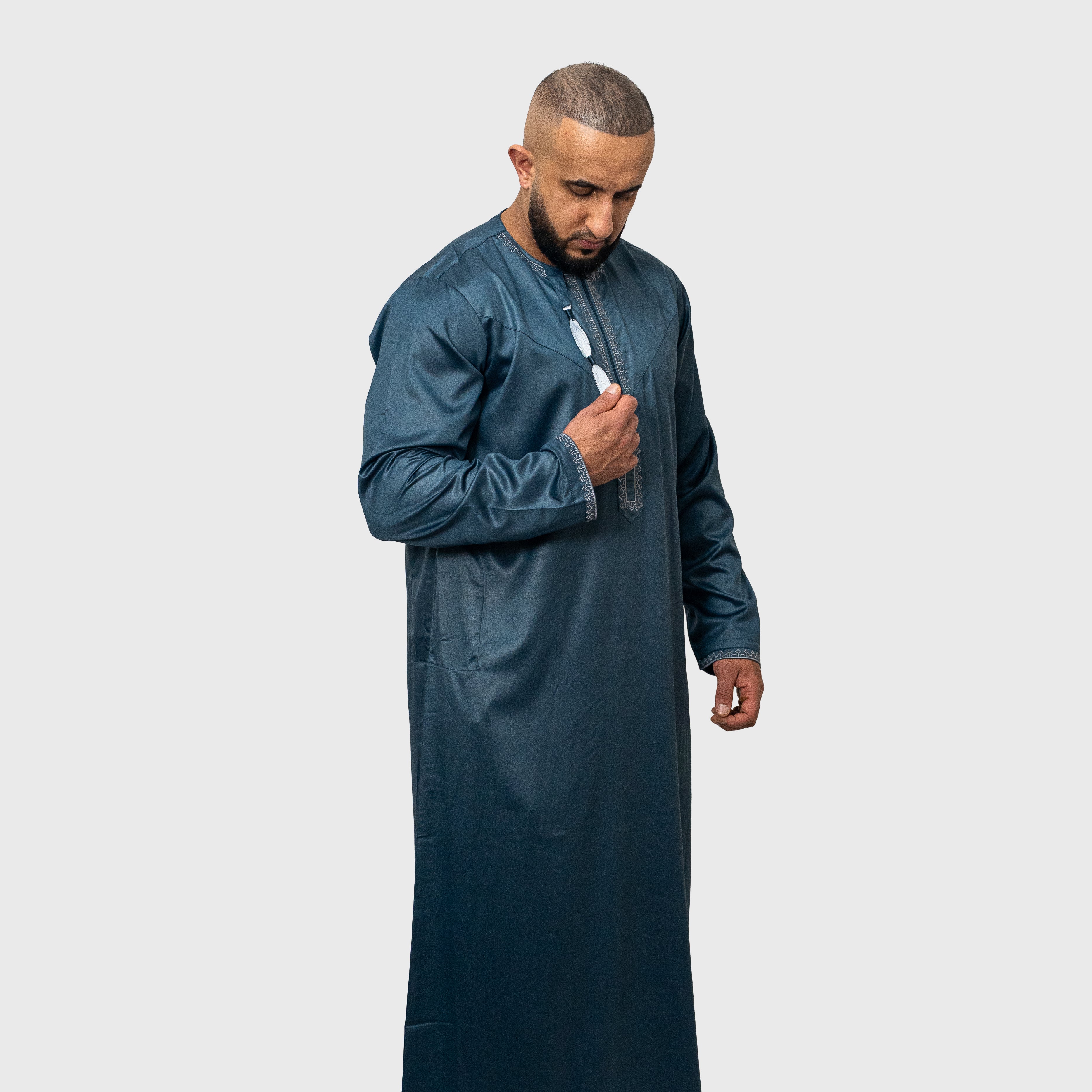 Luxury Emerald Teal ZA Omani Thobe