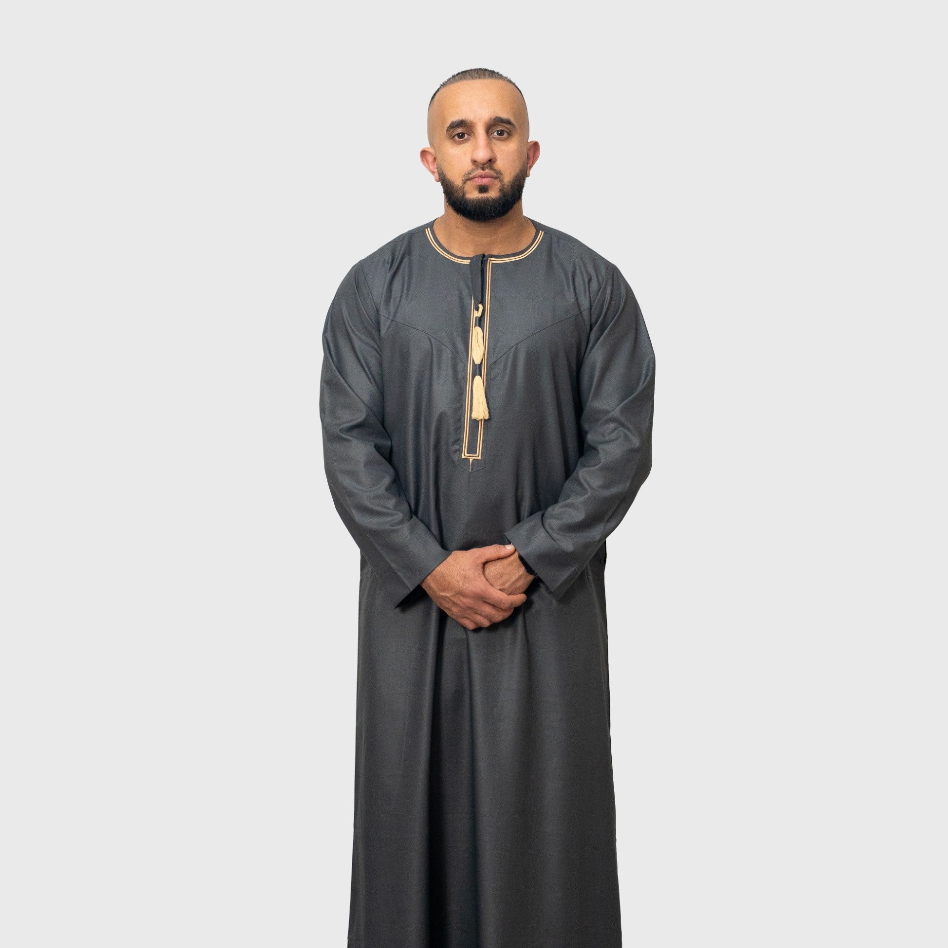 Luxury Graphite Grey ZA Emirati Thobe