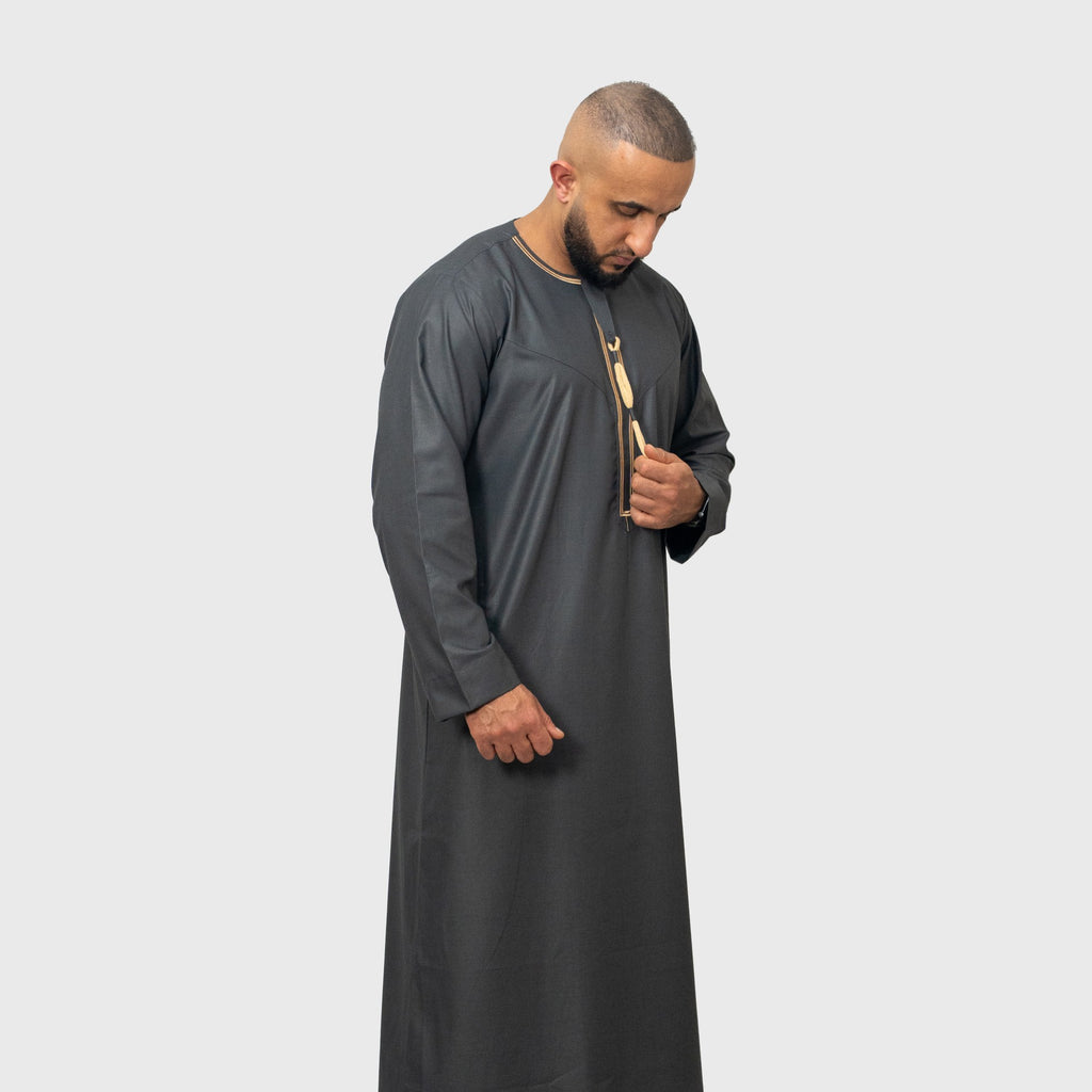 Luxury Graphite Grey ZA Emirati Thobe