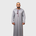 Luxury Moonstone Grey ZA Omani Thobe
