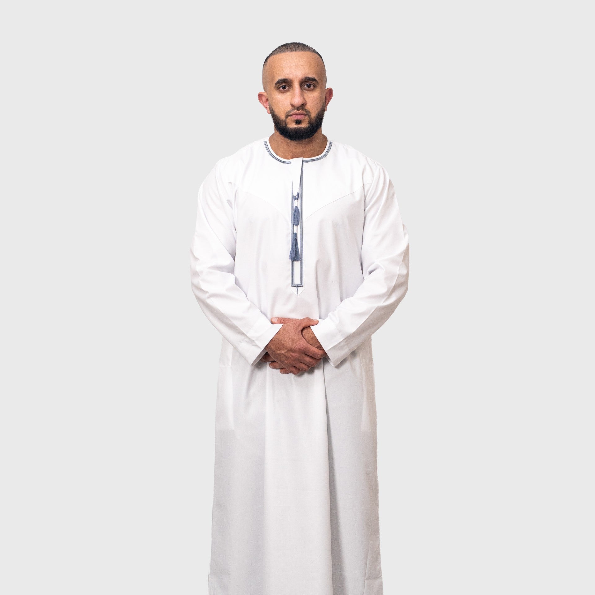 Luxury Pearl White ZA Emirati Thobe