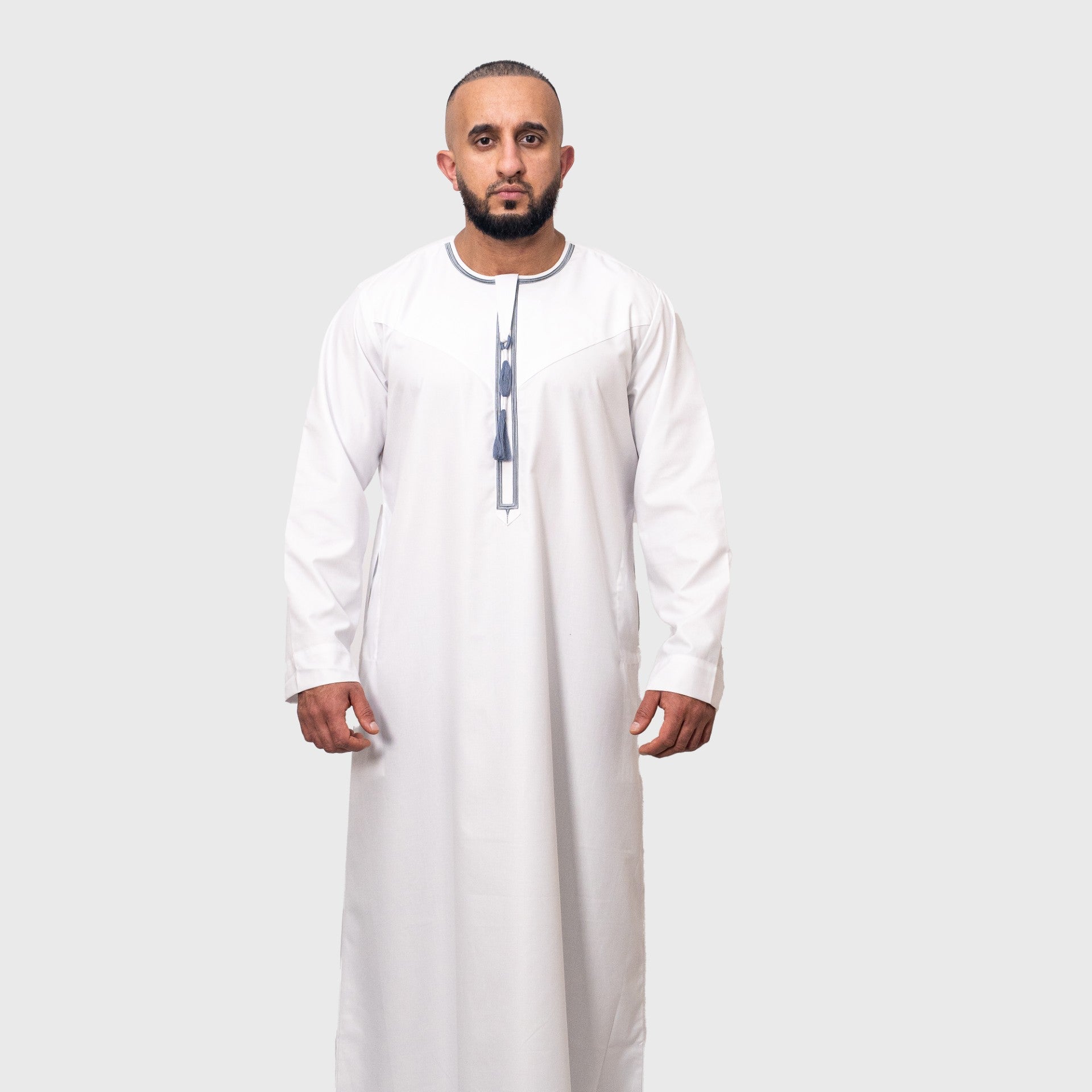 Luxury Pearl White ZA Emirati Thobe