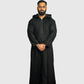 Prestige Midnight Black Hooded Winter Moroccan Djellaba