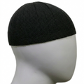 Black Striped Kufi Hat - Adult