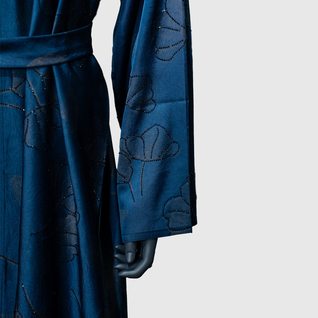 Kids Prestige Floral Blue Open ZA Abaya