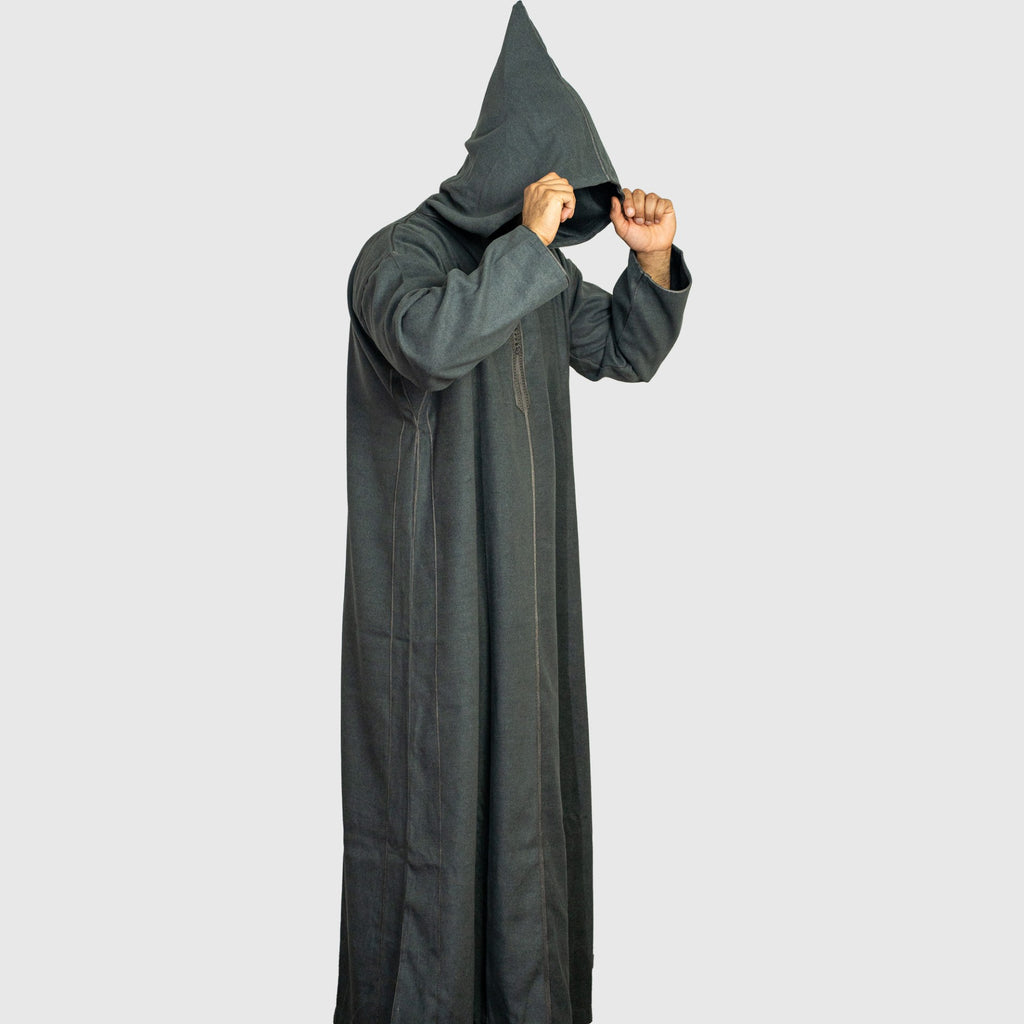 Prestige Heritage Grey Hooded Winter Moroccan Djellaba