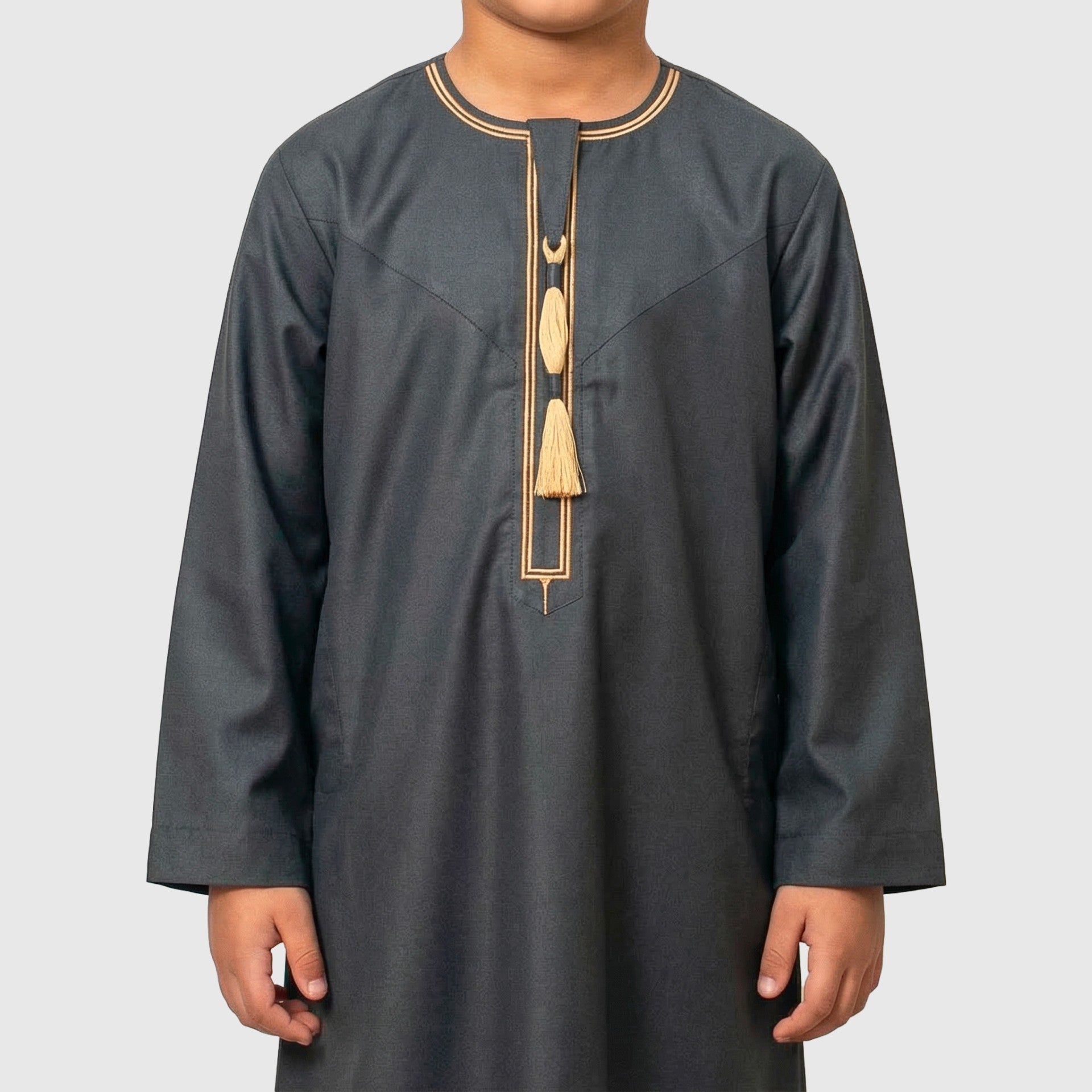Kids Luxury Graphite Grey ZA Emirati Thobe