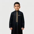 Kids Luxury Midnight Black and Gold Signature ZA Thobe