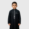 Kids Luxury Midnight Black and White Signature ZA Thobe