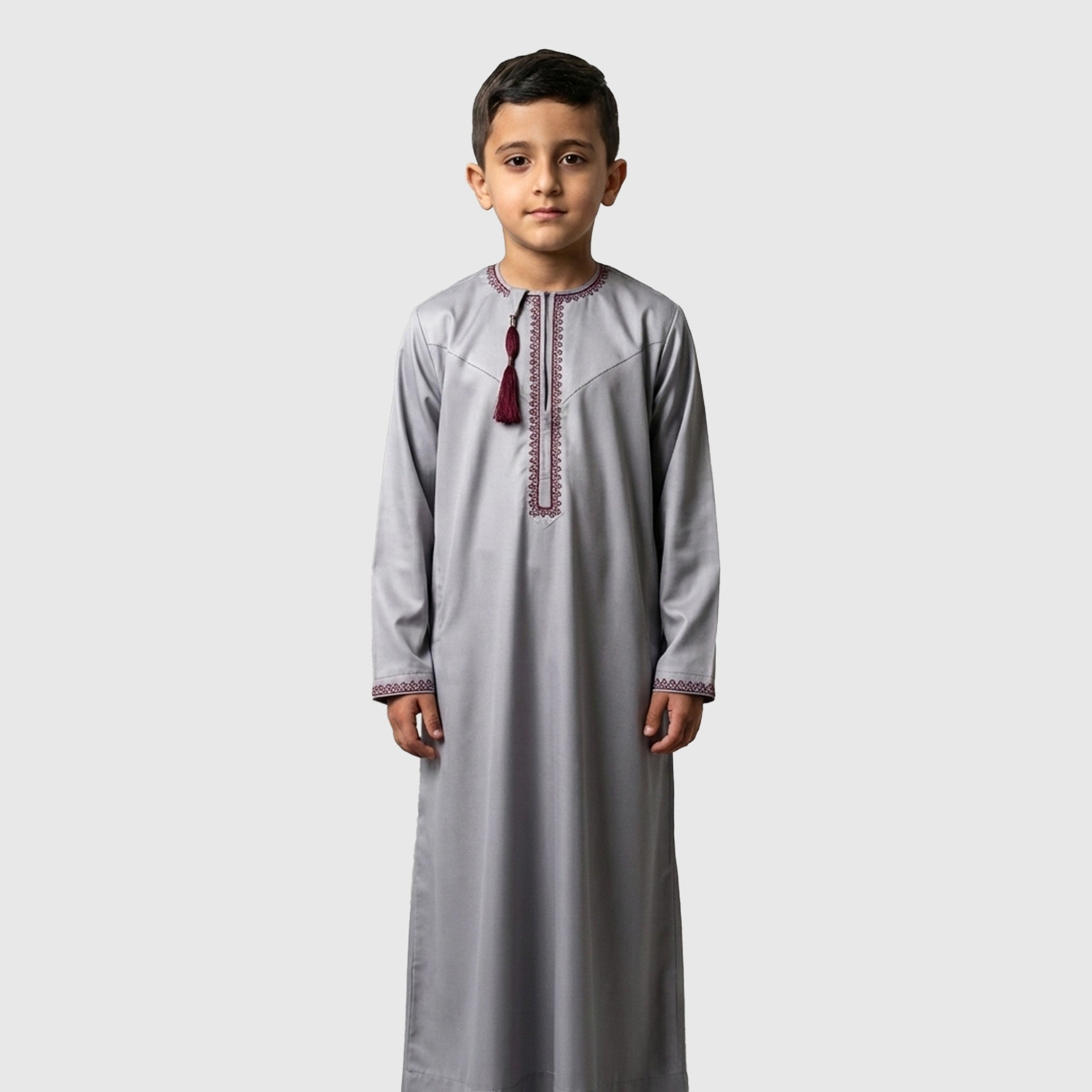Kids Luxury Moonstone Grey ZA Omani Thobe