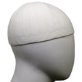 White Striped Kufi Hat - Adult
